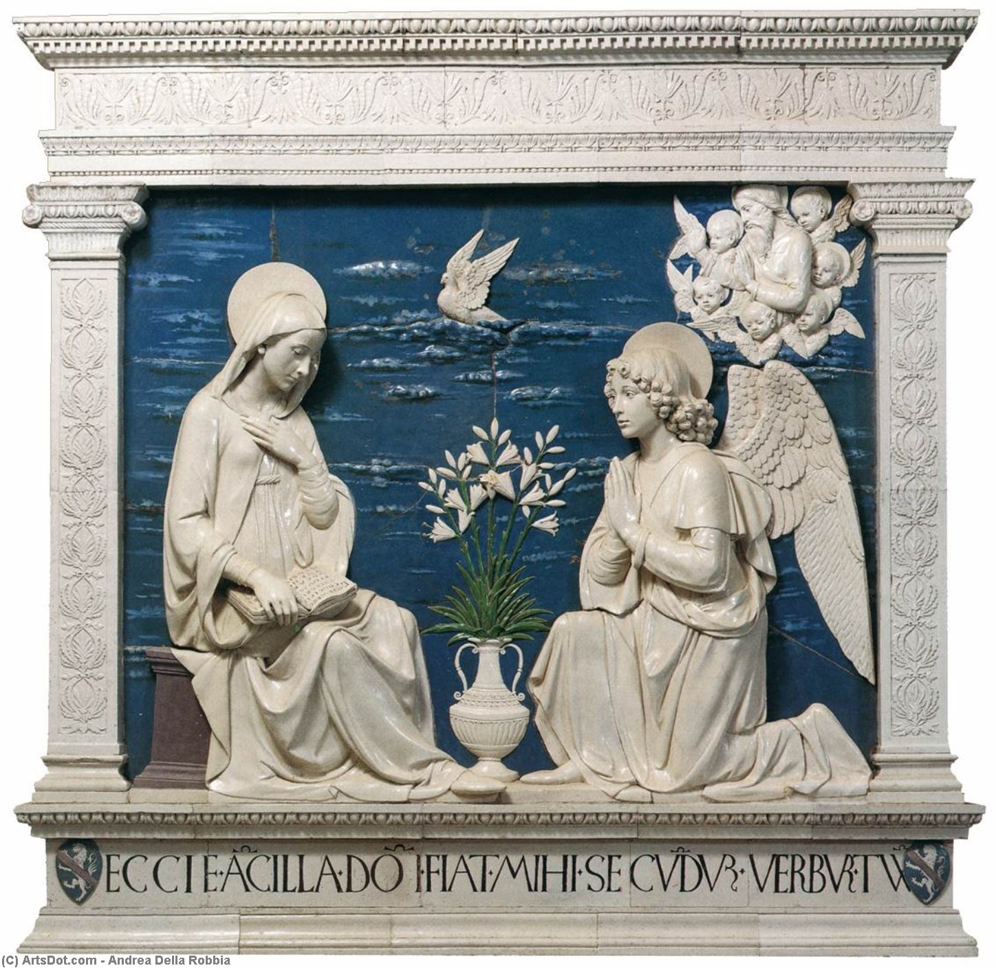 Wikioo.org - The Encyclopedia of Fine Arts - Painting, Artwork by Andrea Della Robbia - Annunciation