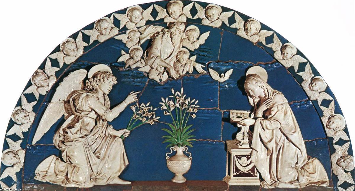 WikiOO.org - אנציקלופדיה לאמנויות יפות - ציור, יצירות אמנות Andrea Della Robbia - Annunciation