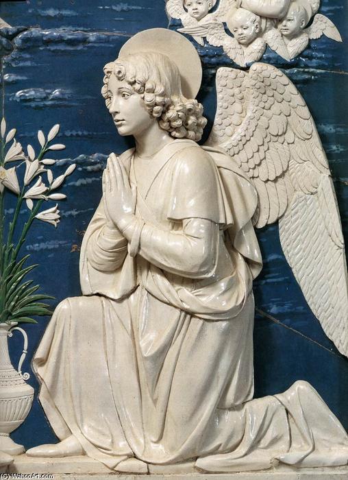 WikiOO.org - Encyclopedia of Fine Arts - Lukisan, Artwork Andrea Della Robbia - Annunciation (detail)