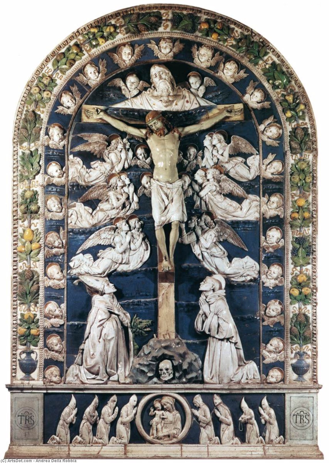 Wikioo.org - The Encyclopedia of Fine Arts - Painting, Artwork by Andrea Della Robbia - Trinity Altarpiece