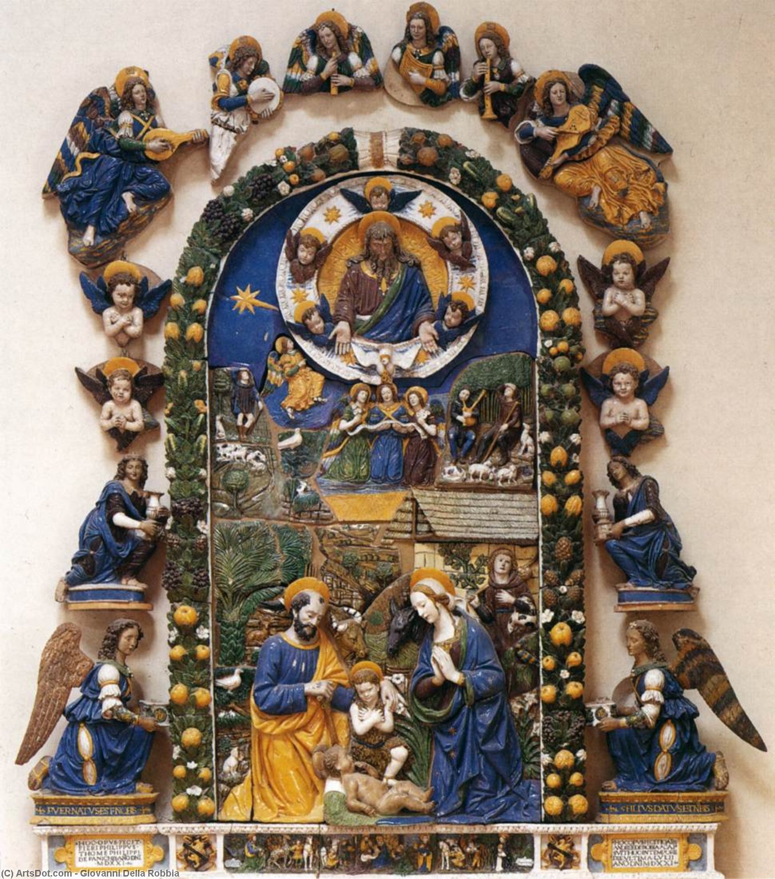 WikiOO.org - Encyclopedia of Fine Arts - Maleri, Artwork Giovanni Della Robbia - Nativity