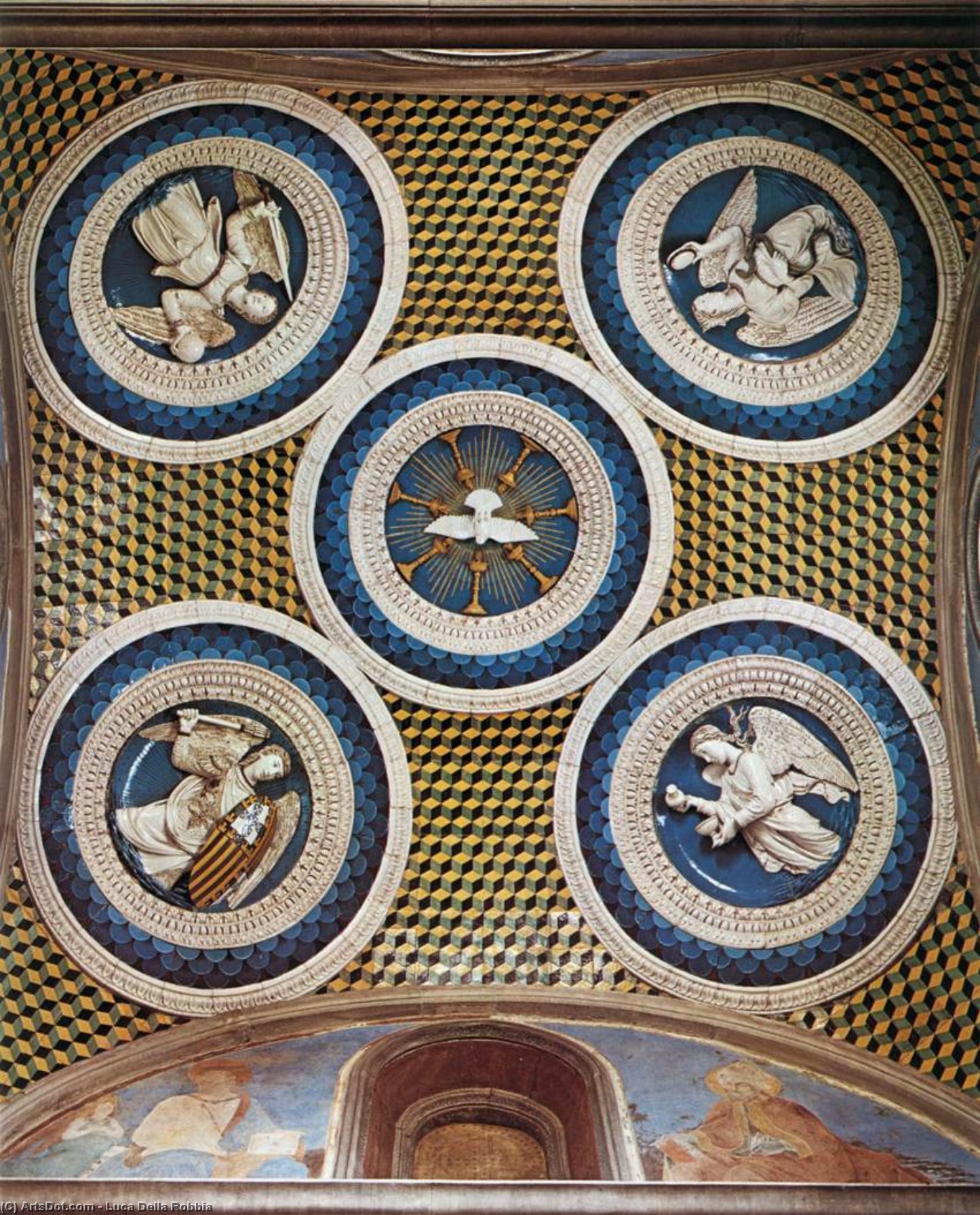 Wikioo.org - The Encyclopedia of Fine Arts - Painting, Artwork by Luca Della Robbia - Ceiling decoration