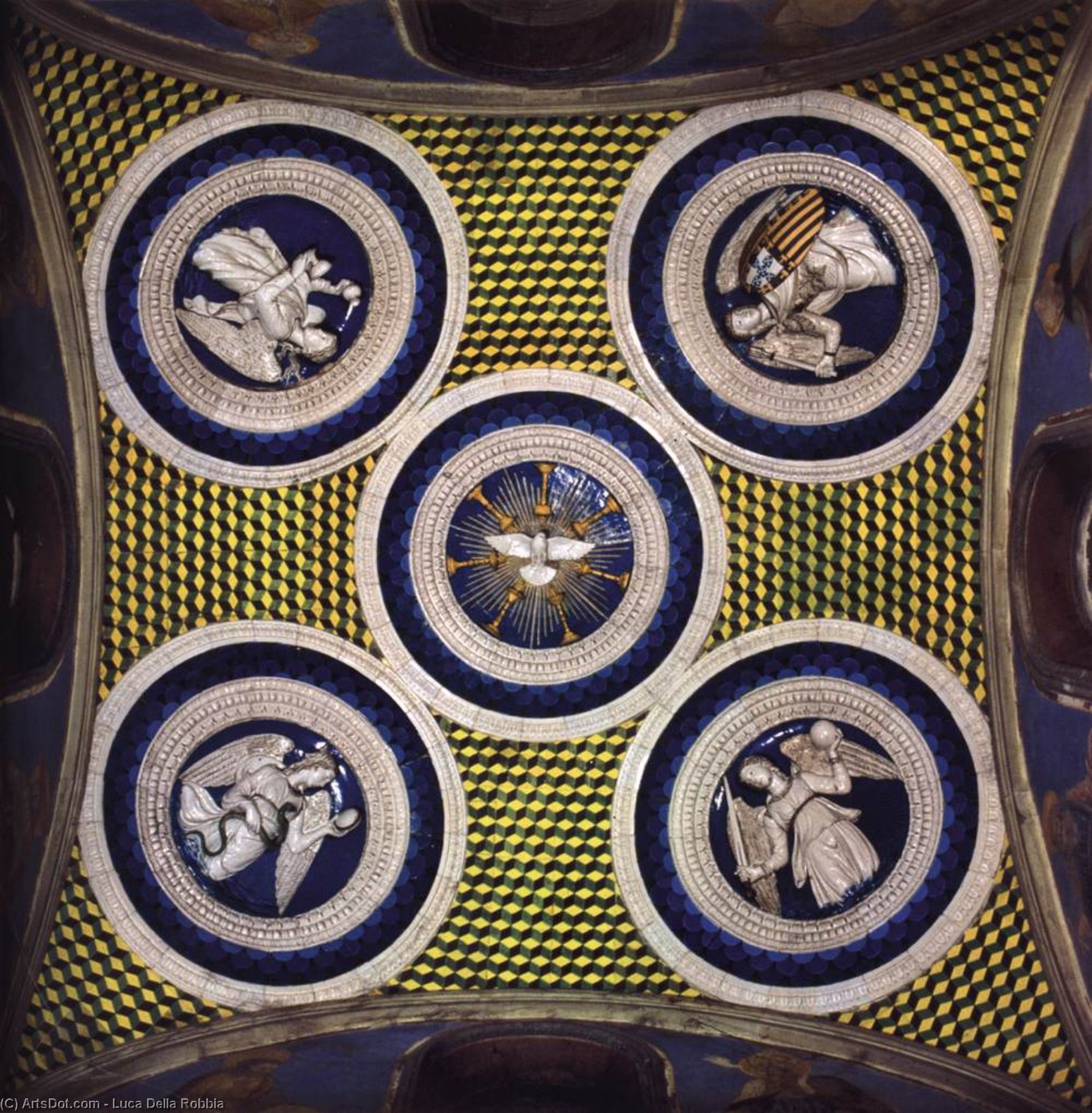 Wikioo.org - The Encyclopedia of Fine Arts - Painting, Artwork by Luca Della Robbia - Ceiling decoration