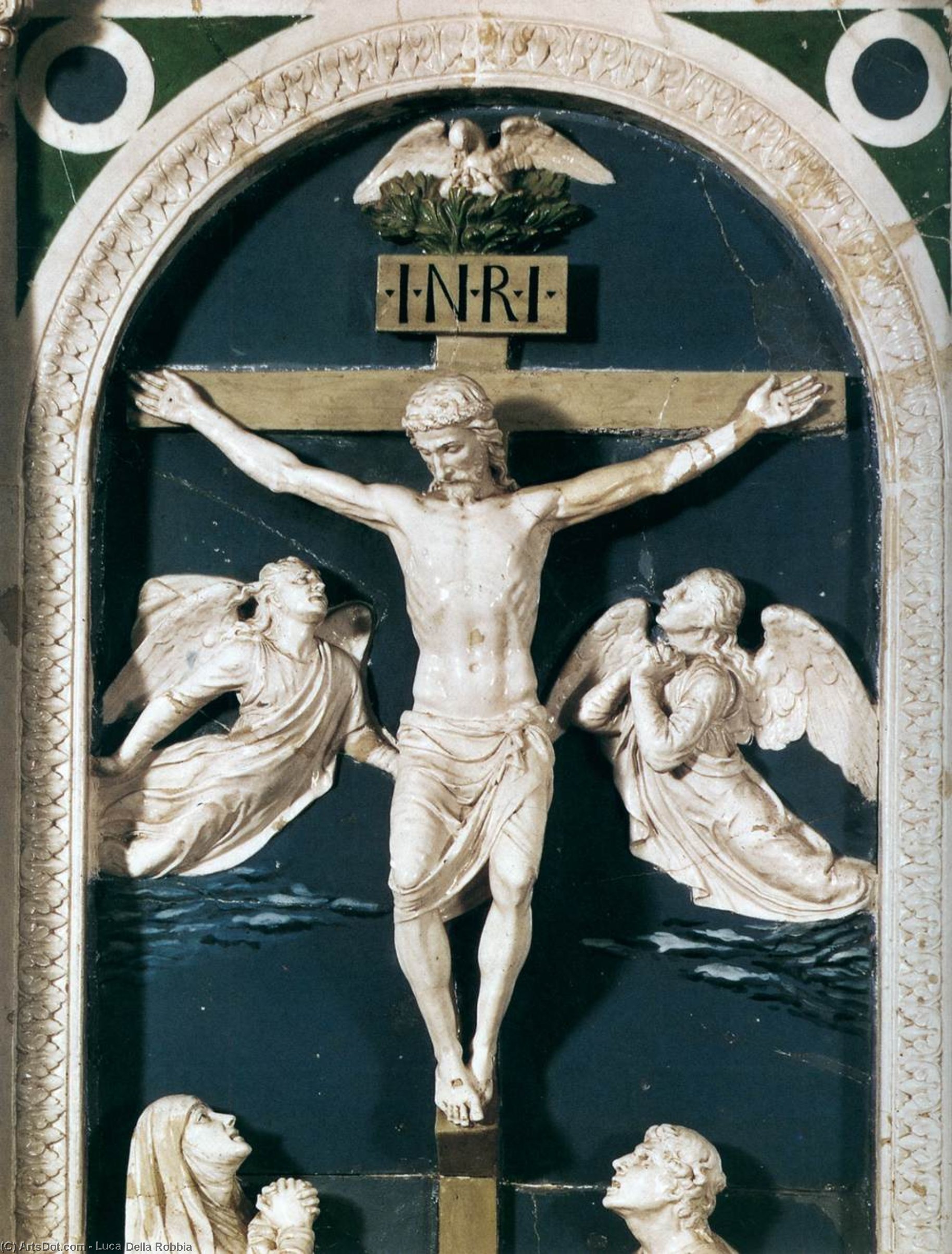 WikiOO.org - Enciclopédia das Belas Artes - Pintura, Arte por Luca Della Robbia - Crucifixion (detail)