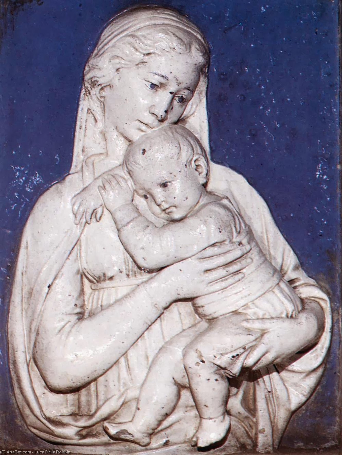 Wikioo.org – L'Enciclopedia delle Belle Arti - Pittura, Opere di Luca Della Robbia - Madonna col Bambino
