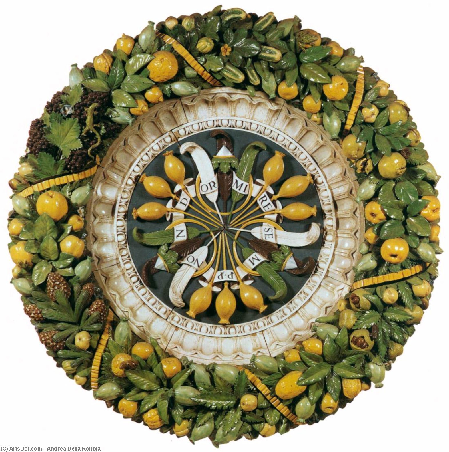 Wikioo.org - The Encyclopedia of Fine Arts - Painting, Artwork by Andrea Della Robbia - Bartolini Salimbeni Coat of Arms