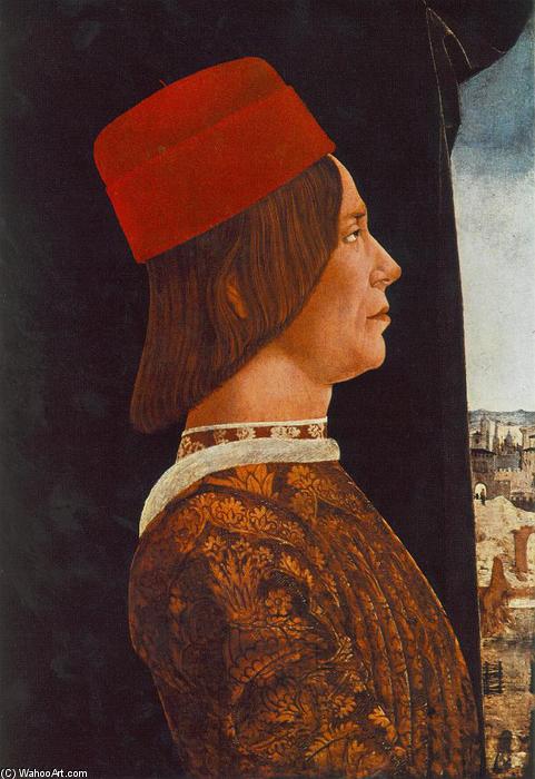 WikiOO.org - אנציקלופדיה לאמנויות יפות - ציור, יצירות אמנות Ercole De' Roberti - Portrait of Giovanni II Bentivoglio