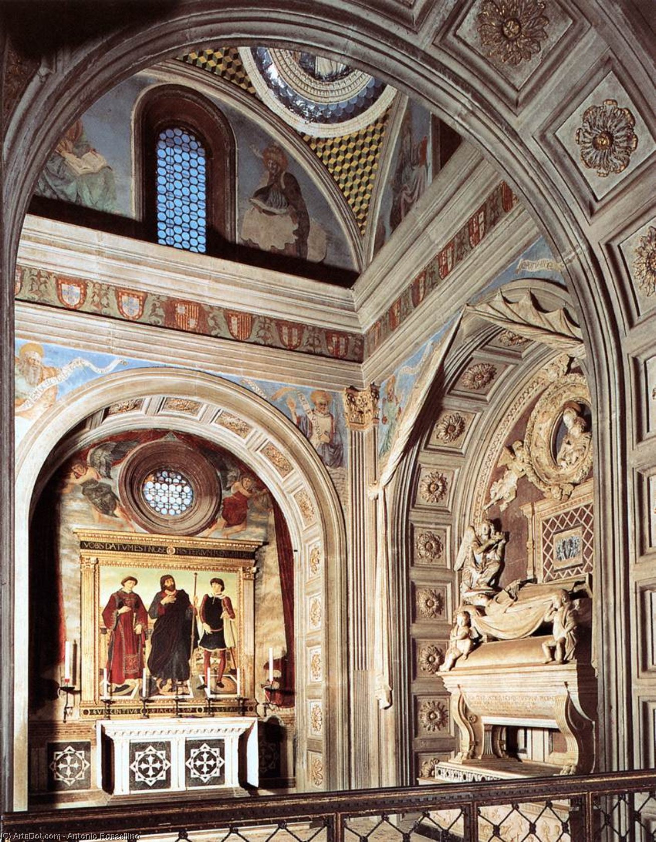 WikiOO.org - Enciklopedija likovnih umjetnosti - Slikarstvo, umjetnička djela Antonio Rossellino - View of the Chapel of the Cardinal of Portugal