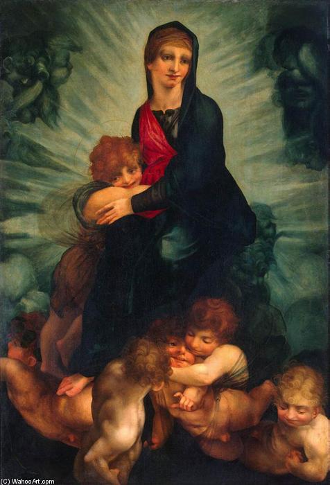 Wikioo.org - The Encyclopedia of Fine Arts - Painting, Artwork by Rosso Fiorentino - Madonna and Child with Putti