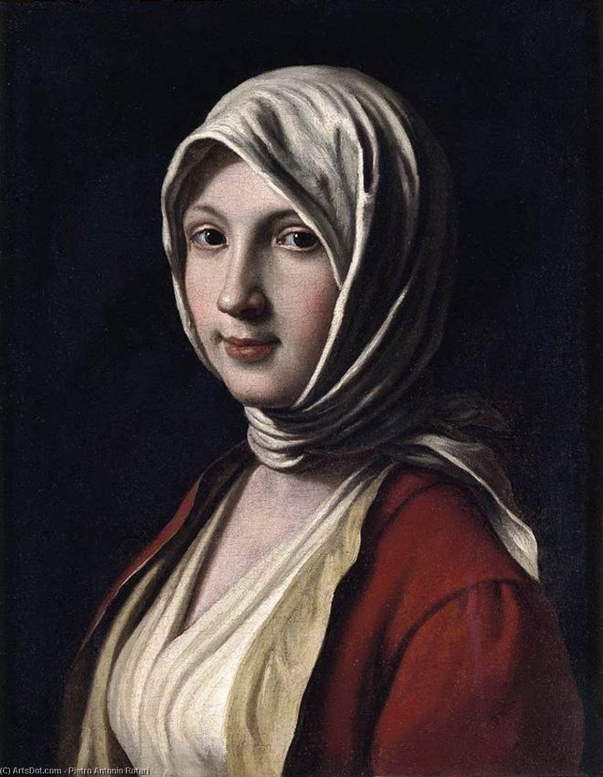 Wikioo.org - The Encyclopedia of Fine Arts - Painting, Artwork by Pietro Antonio Rotari - Portrait of a Woman