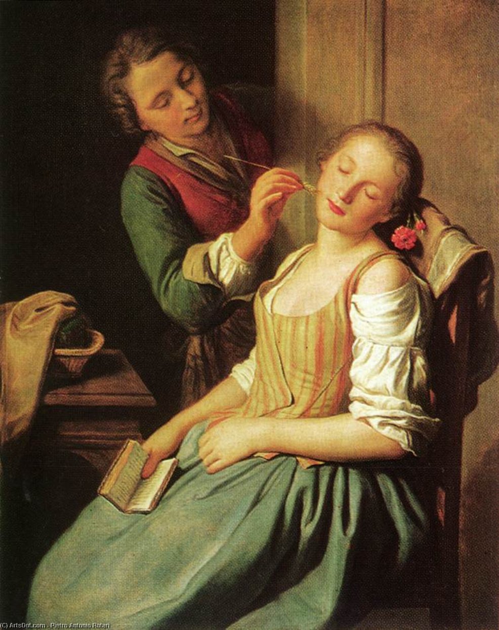 Wikioo.org - The Encyclopedia of Fine Arts - Painting, Artwork by Pietro Antonio Rotari - Sleeping Girl
