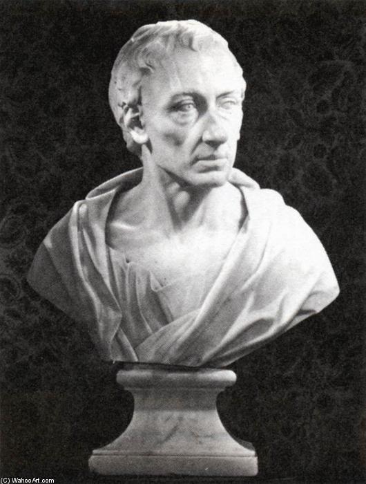 Wikioo.org – La Enciclopedia de las Bellas Artes - Pintura, Obras de arte de Louis François Roubiliac - Busto de Alexander Pope
