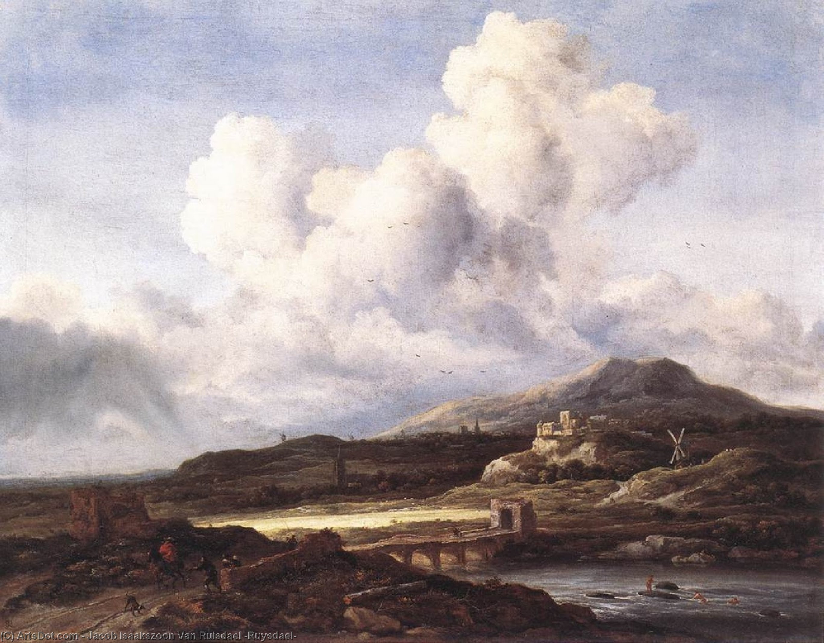 WikiOO.org - Encyclopedia of Fine Arts - Maleri, Artwork Jacob Isaakszoon Van Ruisdael (Ruysdael) - The Ray of Sunlight