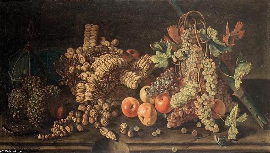 Wikioo.org - The Encyclopedia of Fine Arts - Painting, Artwork by Giovanni Battista Ruoppolo - Fruit Still-Life