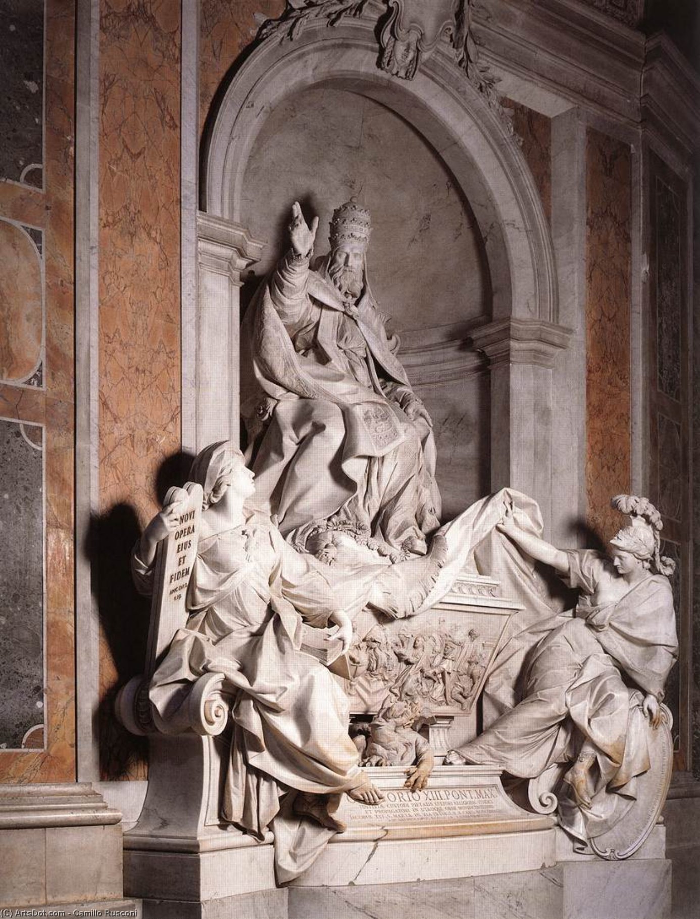 Wikioo.org - The Encyclopedia of Fine Arts - Painting, Artwork by Camillo Rusconi - Tomb of Gregory XIII