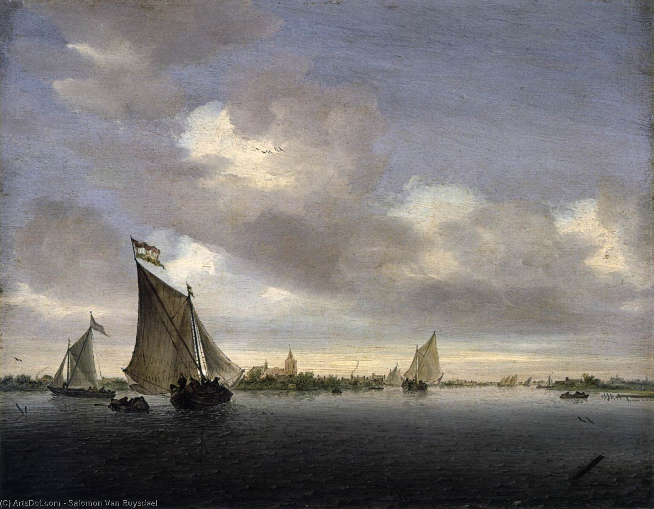 Wikioo.org - The Encyclopedia of Fine Arts - Painting, Artwork by Salomon Van Ruysdael - Marine