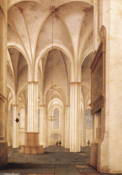 Wikioo.org – La Enciclopedia de las Bellas Artes - Pintura, Obras de arte de Pieter Jansz Saenredam - El Buurkerk en Utrecht