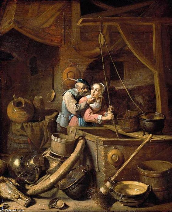 WikiOO.org – 美術百科全書 - 繪畫，作品 Herman Saftleven The Younger - 谷仓 内部