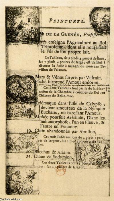 Wikioo.org - The Encyclopedia of Fine Arts - Painting, Artwork by Gabriel Jacques De Saint Aubin - Catalogue of the Salon of 1769