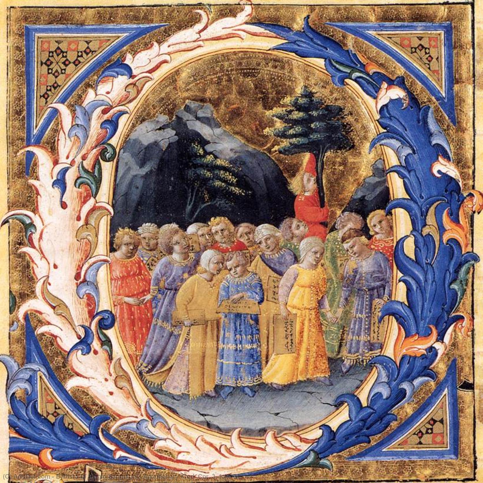 WikiOO.org - Encyclopedia of Fine Arts - Lukisan, Artwork Battista Di Biagio Sanguigni - Antiphonary (Cod. Cor. 3, folio 31)