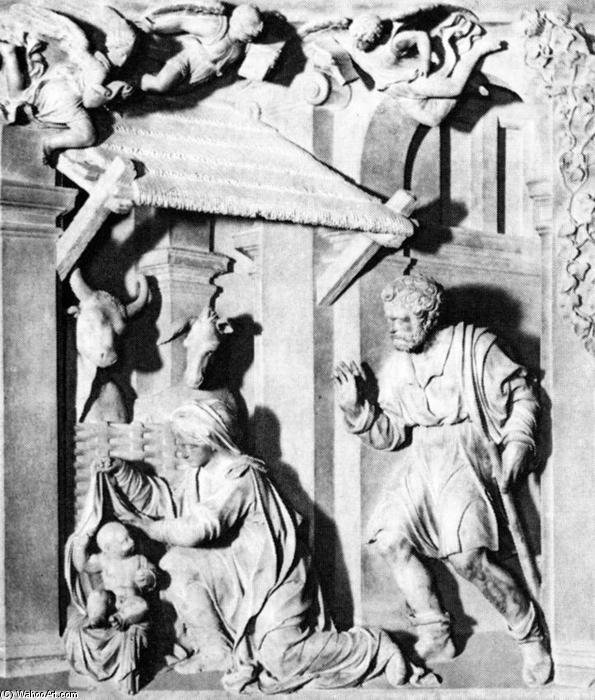 WikiOO.org - دایره المعارف هنرهای زیبا - نقاشی، آثار هنری Andrea Dal Monte Sansovino - Adoration of the Shepherds (detail)