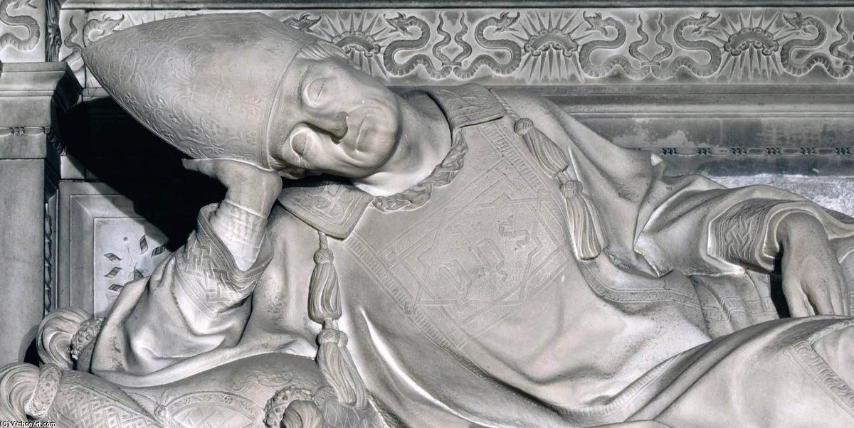 Wikioo.org – La Enciclopedia de las Bellas Artes - Pintura, Obras de arte de Andrea Dal Monte Sansovino - Monumento de Ascanio Sforza (detalle)