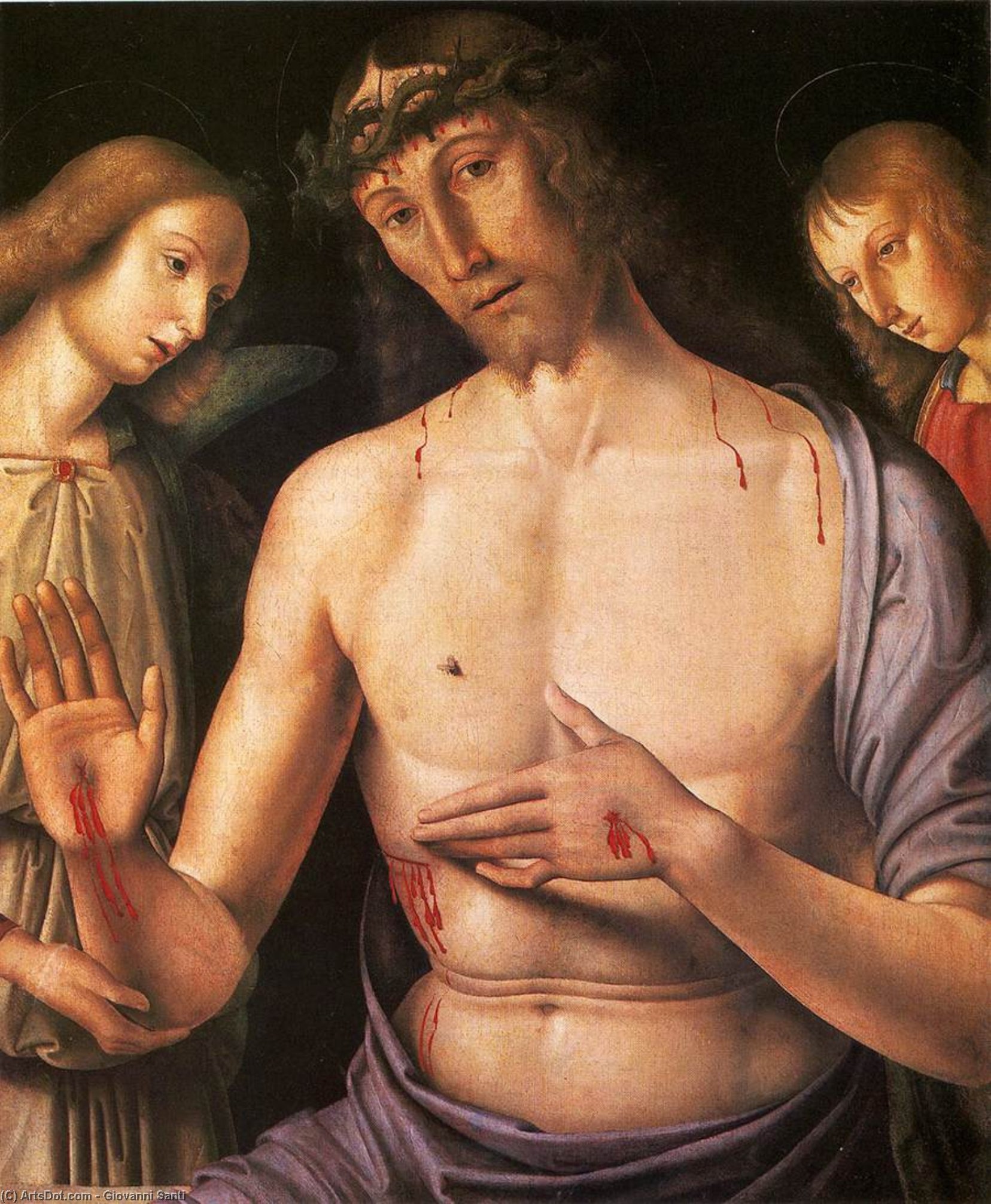 Wikioo.org - The Encyclopedia of Fine Arts - Painting, Artwork by Giovanni Santi - Man of Sorrows