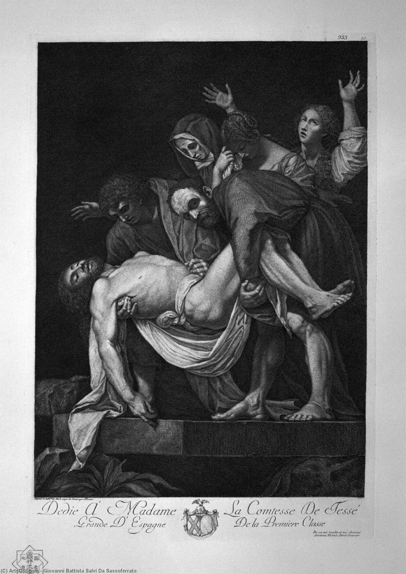 Wikioo.org – L'Enciclopedia delle Belle Arti - Pittura, Opere di Giovanni Battista Salvi Da Sassoferrato - Ritratto monsignor ottaviano prati