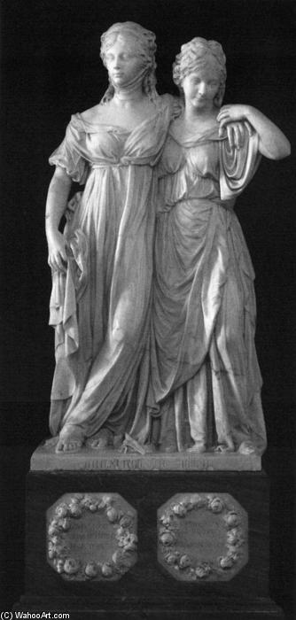 WikiOO.org - Enciclopedia of Fine Arts - Pictura, lucrări de artă Johann Gottfried Schadow - Crown Princess Louise and Princess Frederica of Prussia