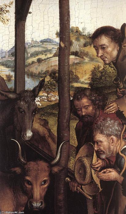 WikiOO.org - Encyclopedia of Fine Arts - Malba, Artwork Martin Schongauer - Nativity (detail)