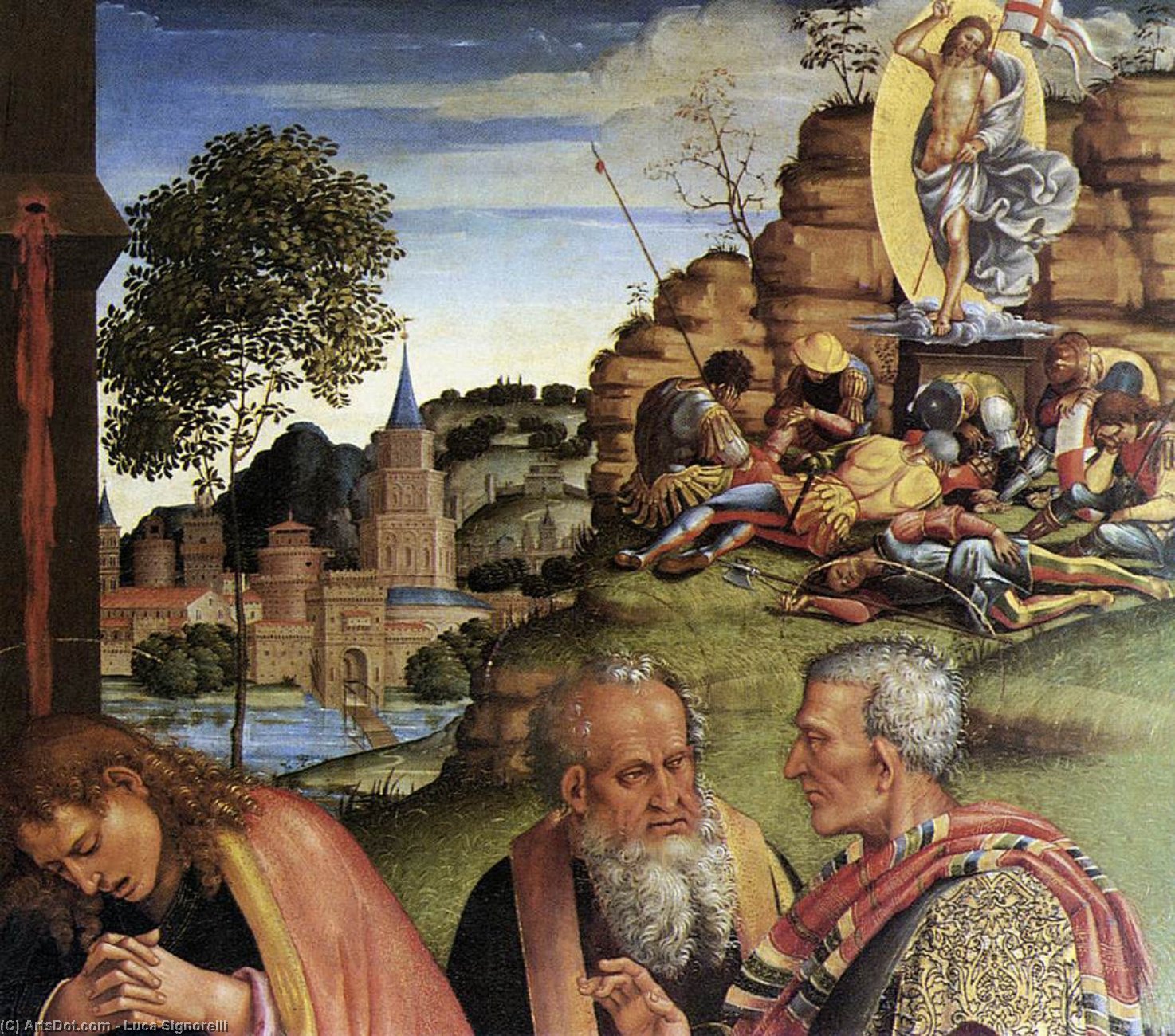 Wikioo.org – L'Enciclopedia delle Belle Arti - Pittura, Opere di Luca Signorelli - lamento sul cristo morto particolare
