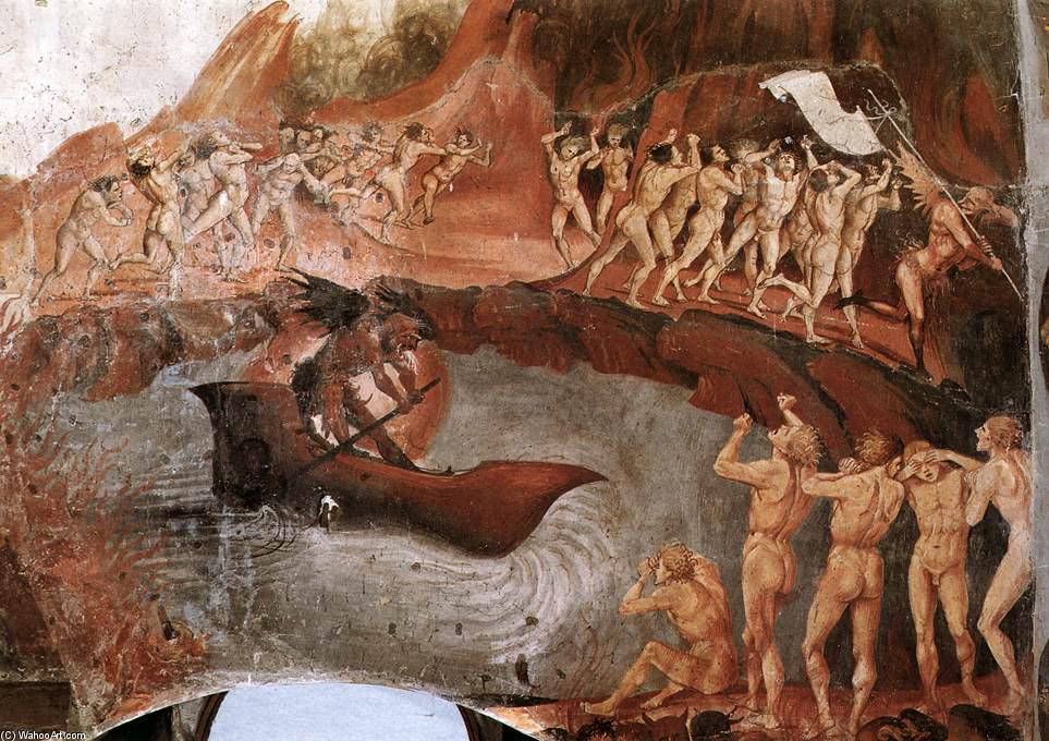 Wikioo.org – L'Encyclopédie des Beaux Arts - Peinture, Oeuvre de Luca Signorelli - The Damned être plongés dans l enfer (détail)
