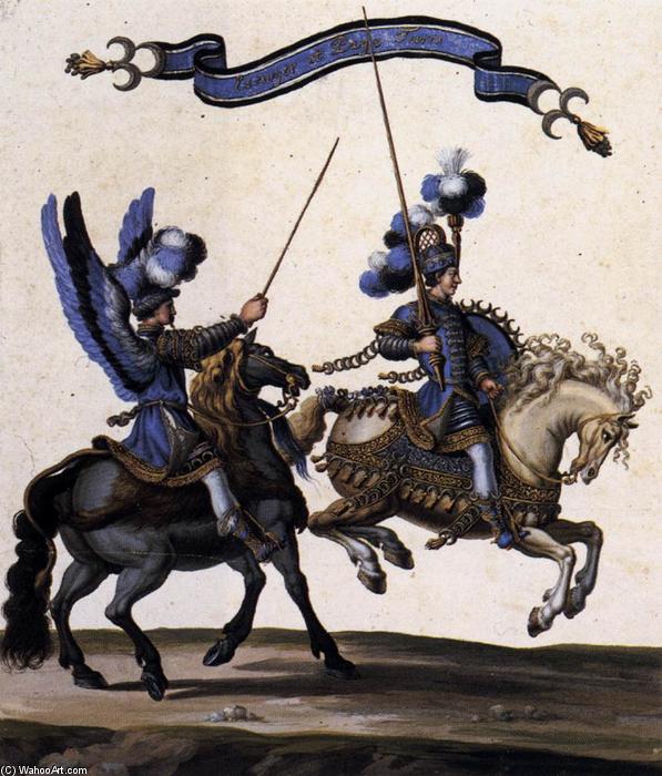 Wikioo.org – L'Enciclopedia delle Belle Arti - Pittura, Opere di Israël Silvestre - Grande Cavalcata Dato a Parigi nel 1662