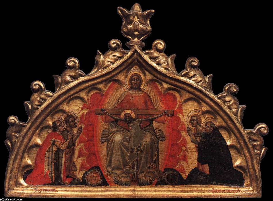 WikiOO.org - Encyclopedia of Fine Arts - Maľba, Artwork Simone Dei Crocefissi (Simone Di Filippo Benvenuti) - Throne of Grace with Four Saints
