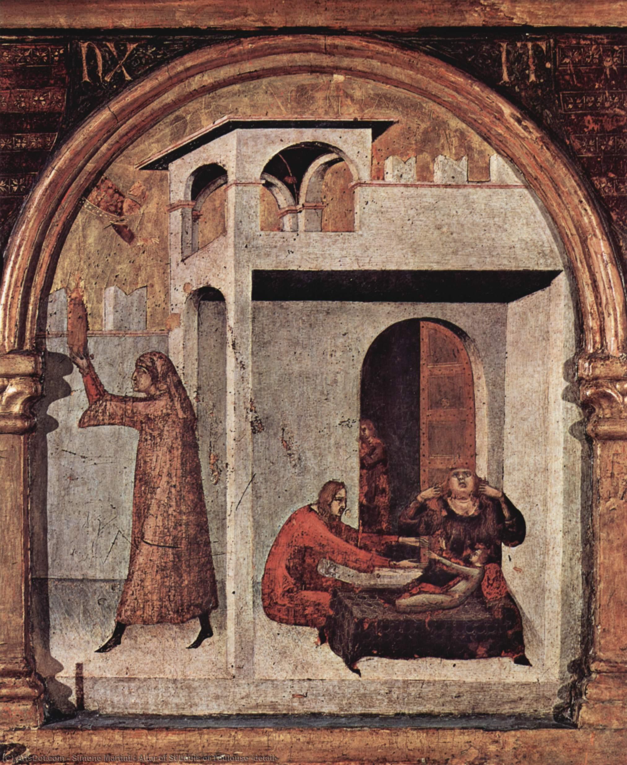 Wikioo.org - The Encyclopedia of Fine Arts - Painting, Artwork by Simone Martini - Altar of St Louis of Toulouse (detail)