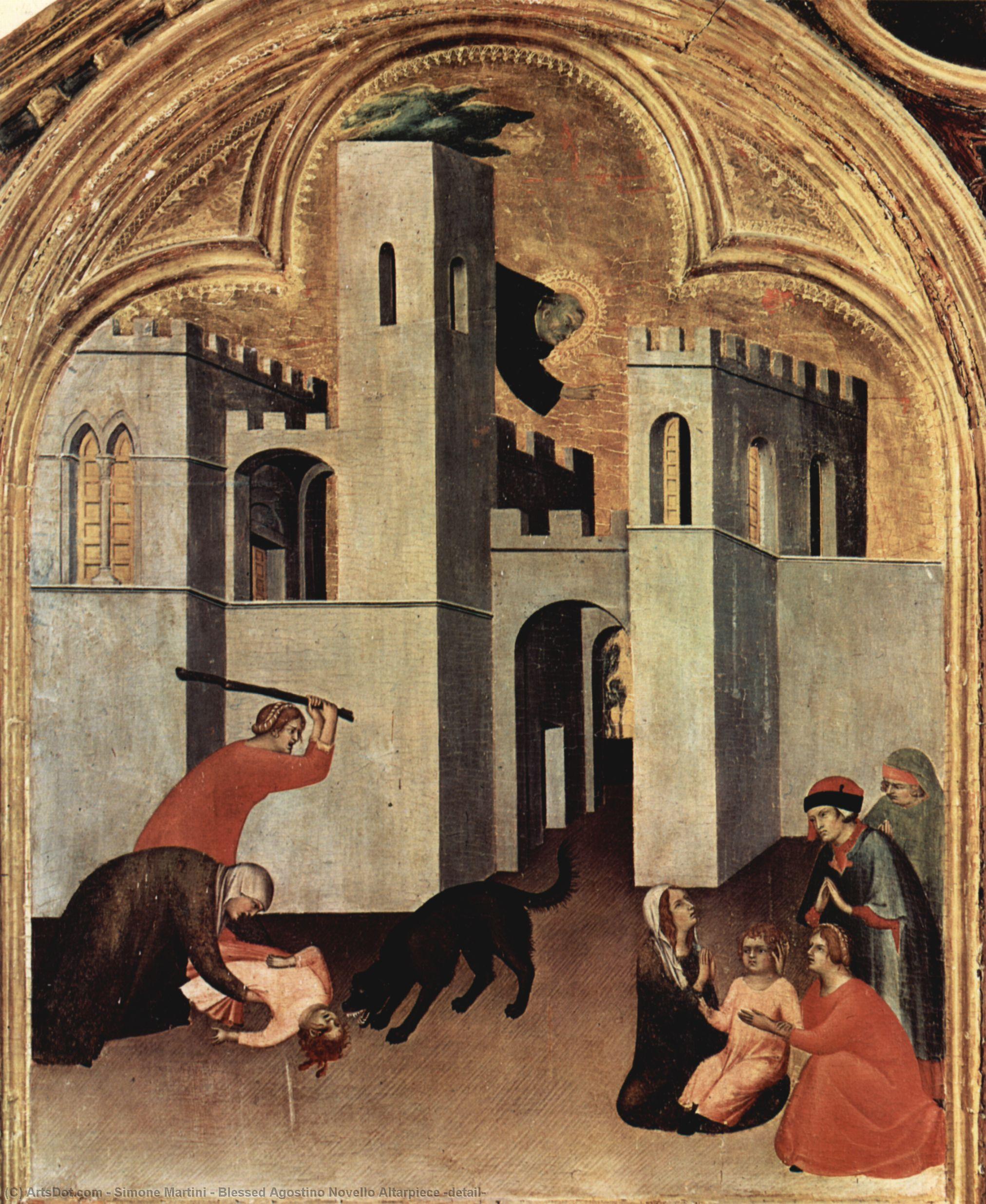 WikiOO.org - Güzel Sanatlar Ansiklopedisi - Resim, Resimler Simone Martini - Blessed Agostino Novello Altarpiece (detail)