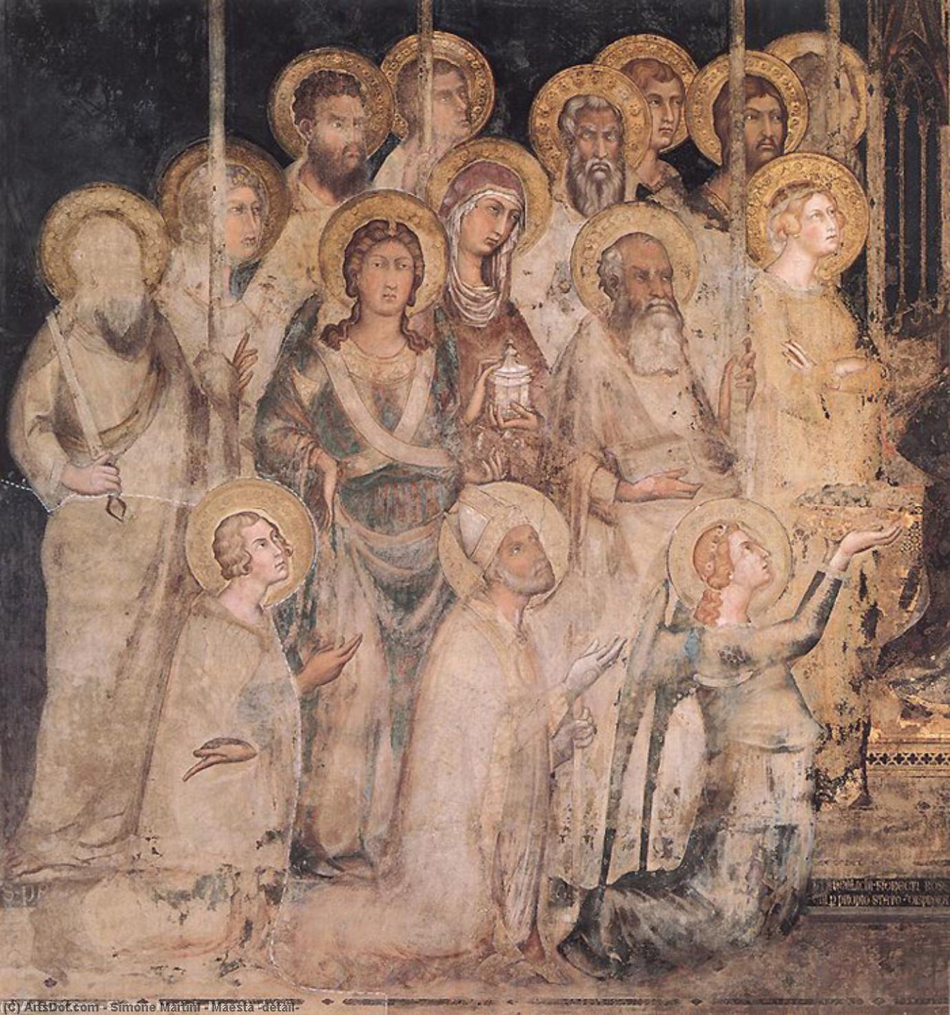 Wikioo.org – La Enciclopedia de las Bellas Artes - Pintura, Obras de arte de Simone Martini - Maestà ( detalle )