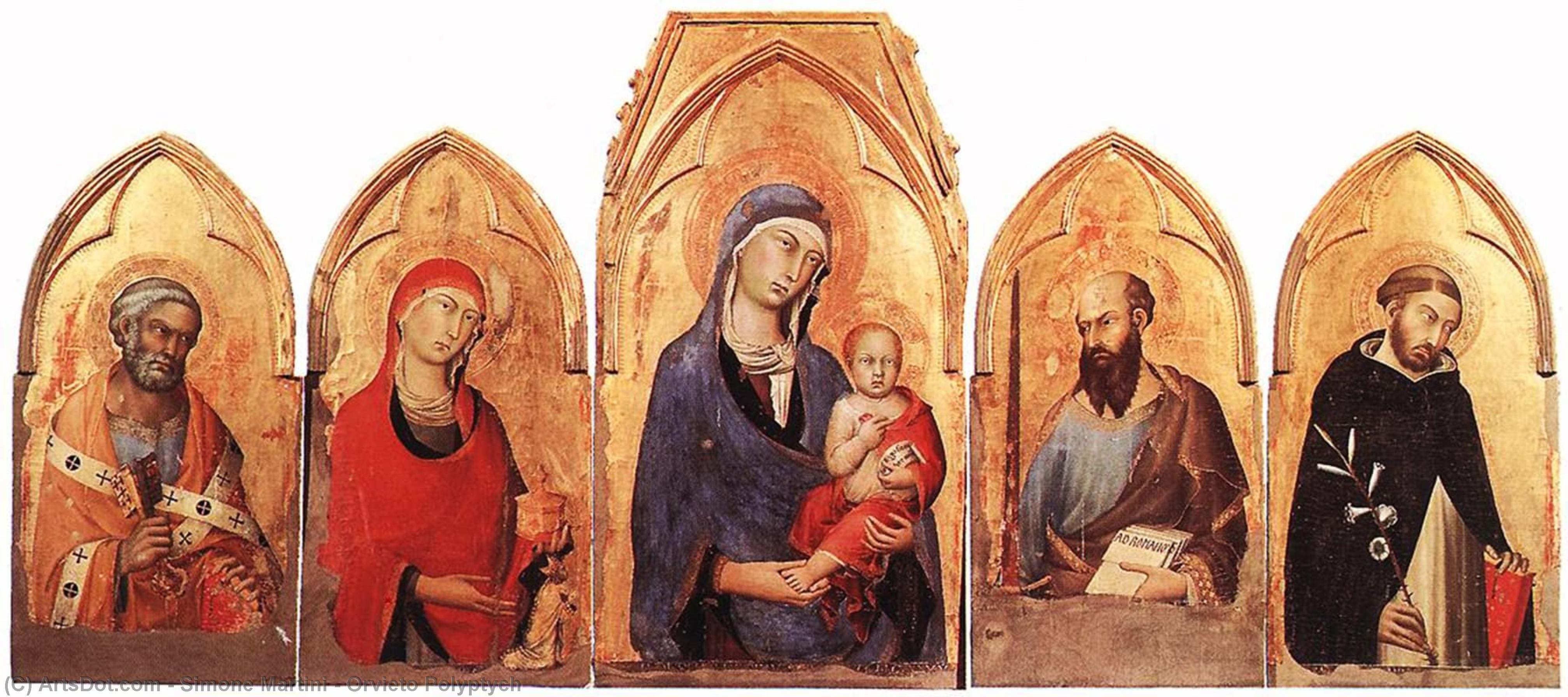 WikiOO.org - אנציקלופדיה לאמנויות יפות - ציור, יצירות אמנות Simone Martini - Orvieto Polyptych