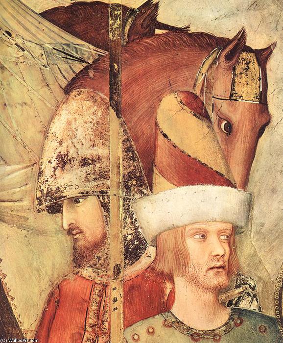 Wikioo.org - The Encyclopedia of Fine Arts - Painting, Artwork by Simone Martini - Saint Martin Renounces his Weapons (detail)