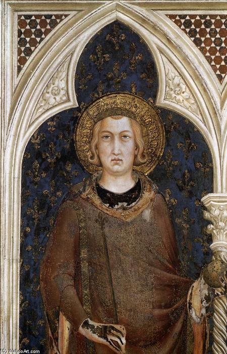 Wikioo.org - The Encyclopedia of Fine Arts - Painting, Artwork by Simone Martini - St Louis of France (detail)