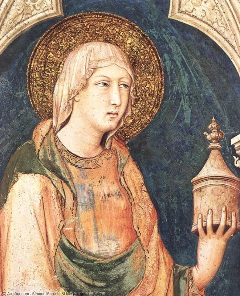 Wikioo.org – L'Enciclopedia delle Belle Arti - Pittura, Opere di Simone Martini - san mary maddalena particolare