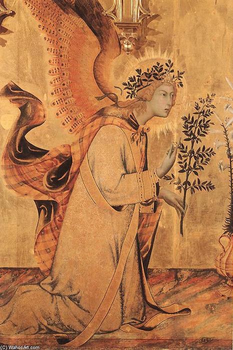 WikiOO.org - Enciklopedija likovnih umjetnosti - Slikarstvo, umjetnička djela Simone Martini - The Annunciation and Two Saints (detail)