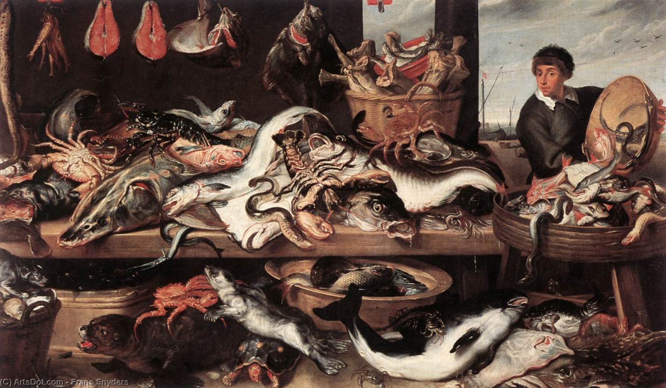 WikiOO.org - Encyclopedia of Fine Arts - Maľba, Artwork Frans Snyders - Fishmonger's