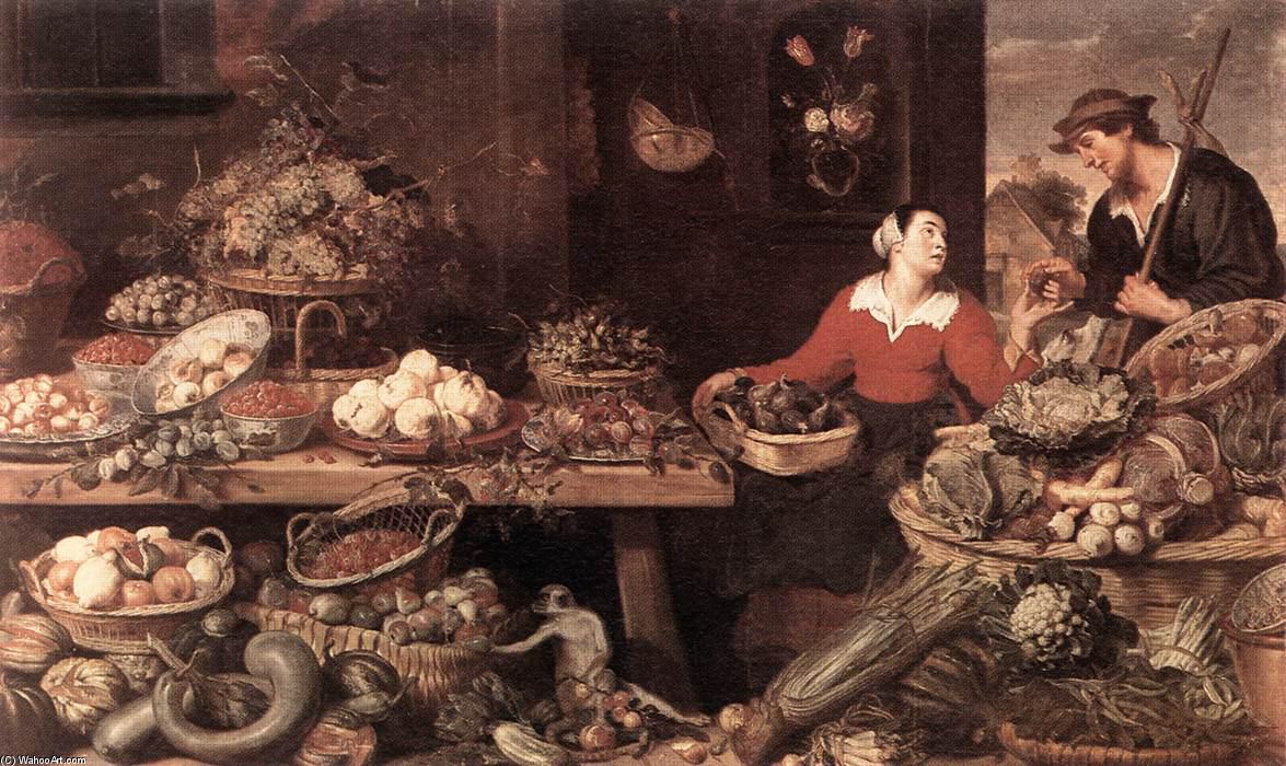 Wikioo.org - The Encyclopedia of Fine Arts - Painting, Artwork by Frans Snyders - Fruit and Vegetable Stall