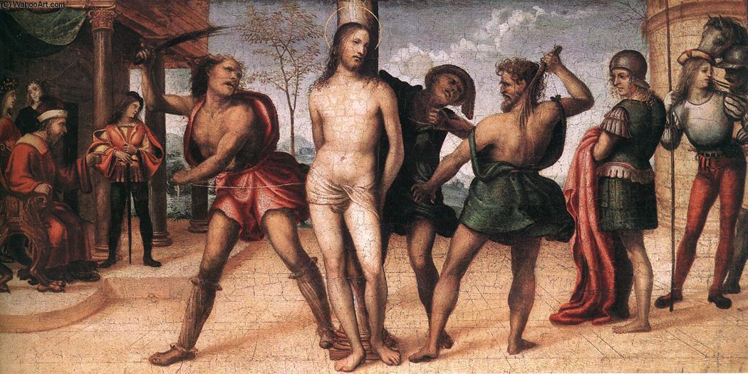 WikiOO.org - Енциклопедия за изящни изкуства - Живопис, Произведения на изкуството Il Sodoma (Giovanni Antonio Bazzi) - Flagellation of Christ