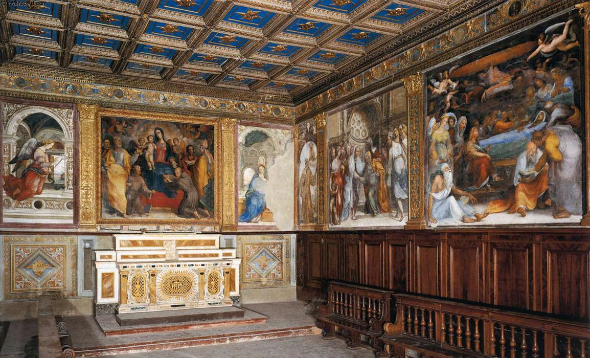 WikiOO.org - Enciclopédia das Belas Artes - Pintura, Arte por Il Sodoma (Giovanni Antonio Bazzi) - View of the Oratory