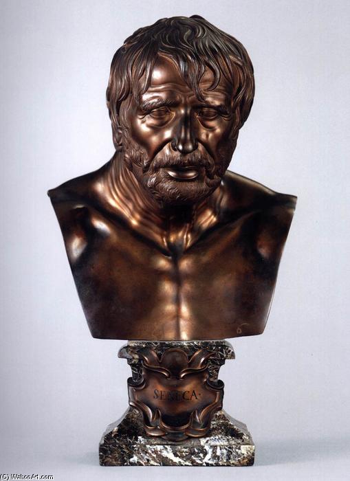 WikiOO.org - Encyclopedia of Fine Arts - Lukisan, Artwork Massimiliano Soldani Benzi - Bust of Seneca