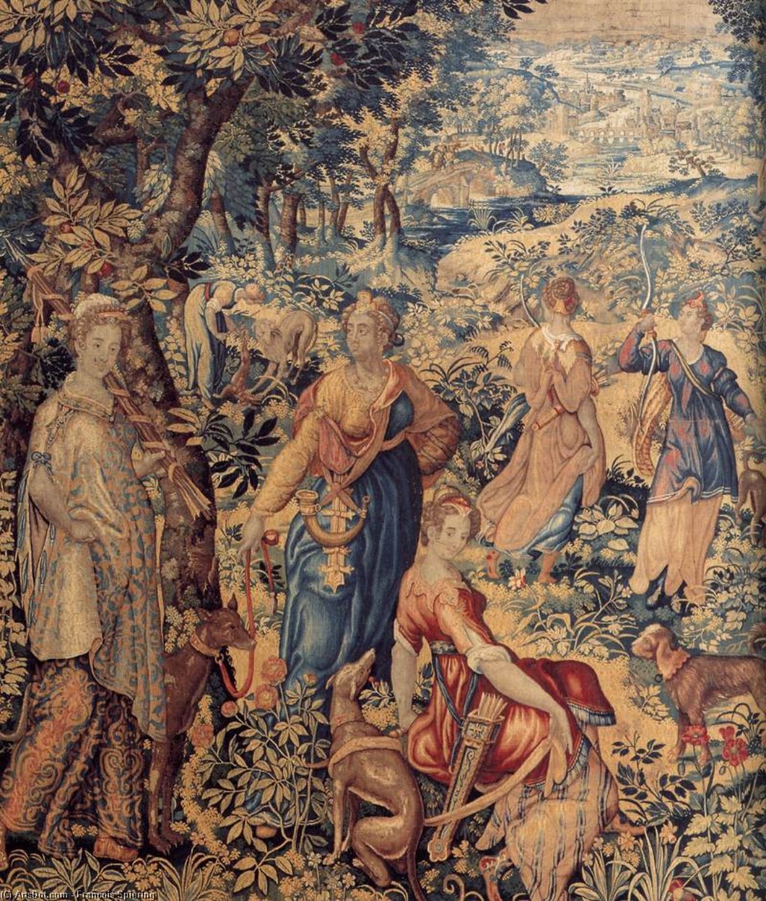 Wikioo.org - The Encyclopedia of Fine Arts - Painting, Artwork by François Spiering - Cephalus and Procris (detail)
