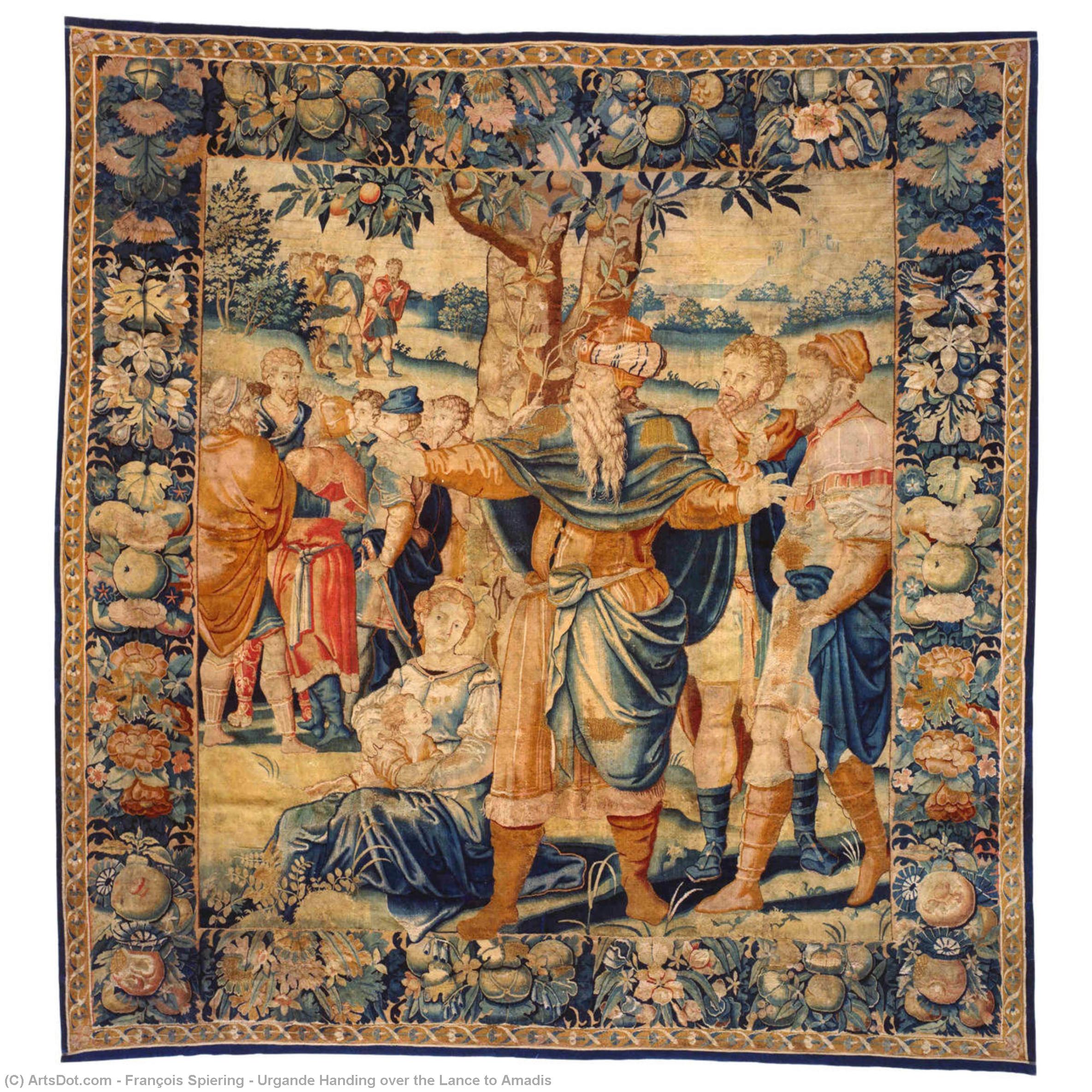 WikiOO.org - دایره المعارف هنرهای زیبا - نقاشی، آثار هنری François Spiering - Urgande Handing over the Lance to Amadis