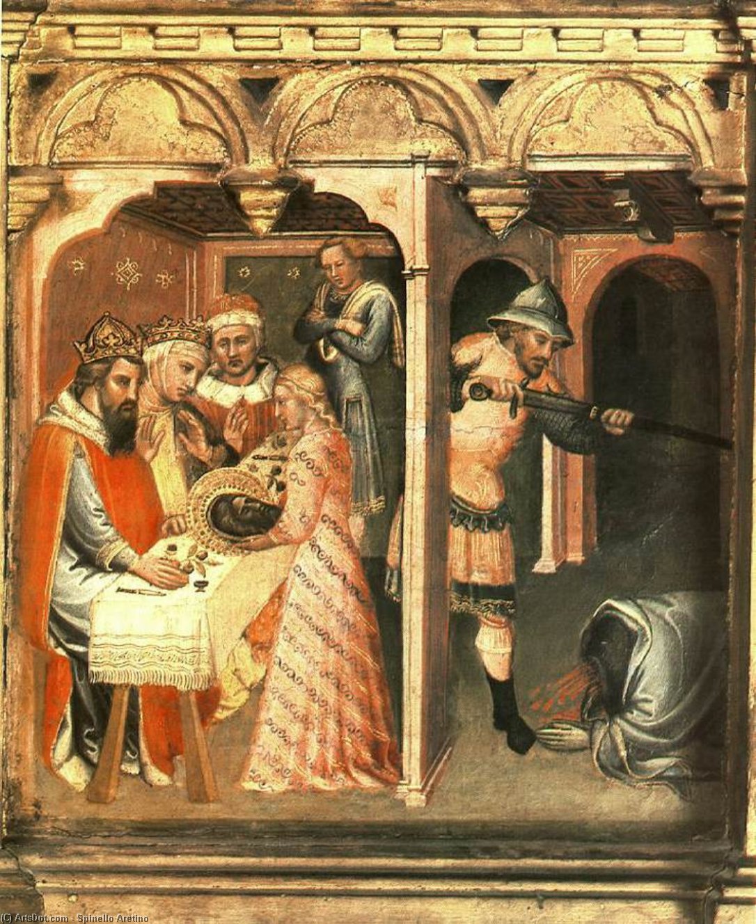 Wikioo.org - สารานุกรมวิจิตรศิลป์ - จิตรกรรม Spinello Aretino - Feast of Herod